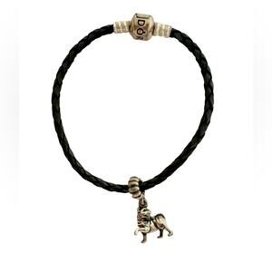 Pandora leather bracelet with Chinese Tiger Dangle Charm 791102
